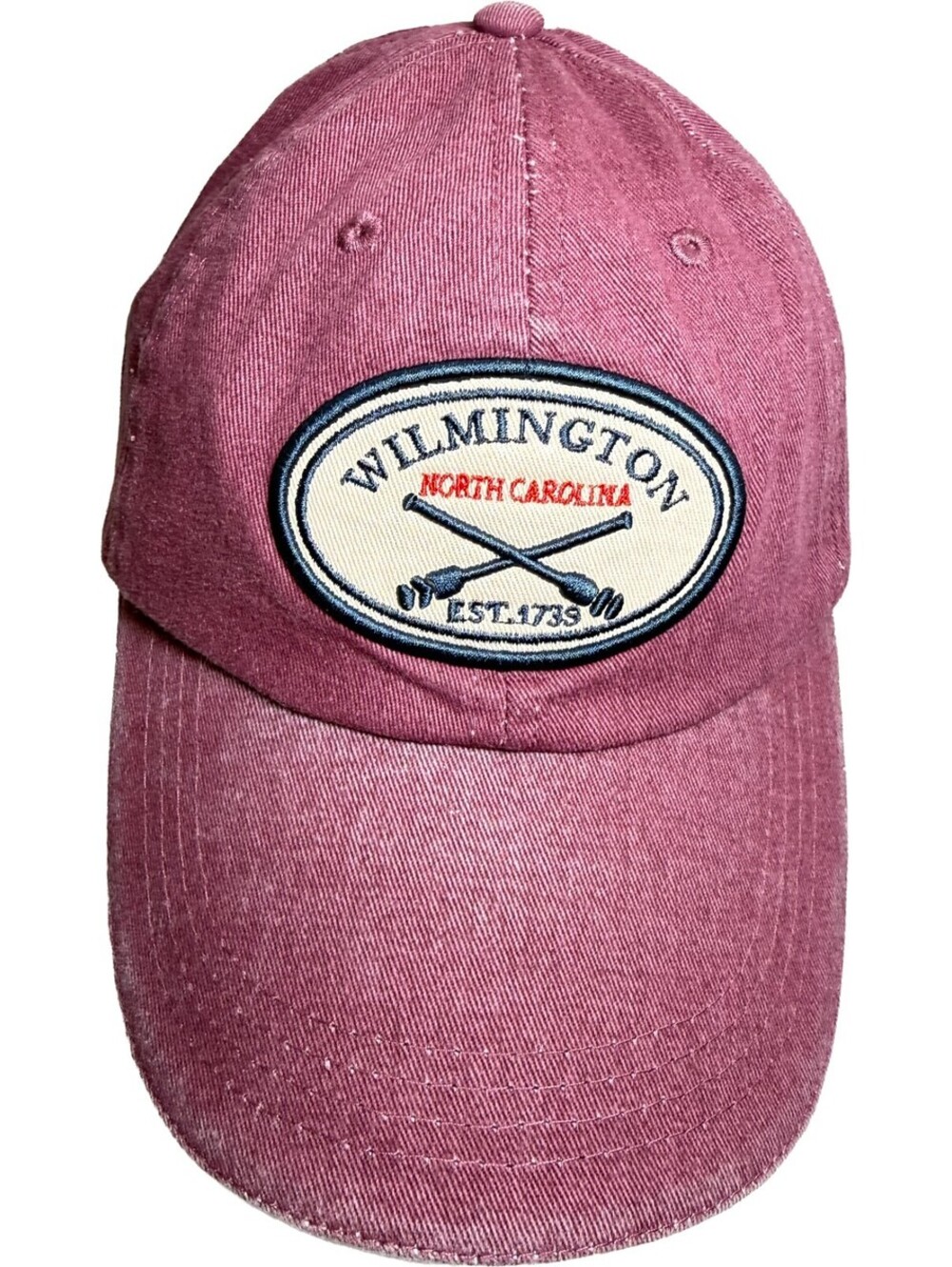 Wilmington North Carolina Est. 1739 Hat Rowing Oars Logo Dark Red DK Caps NWOT
